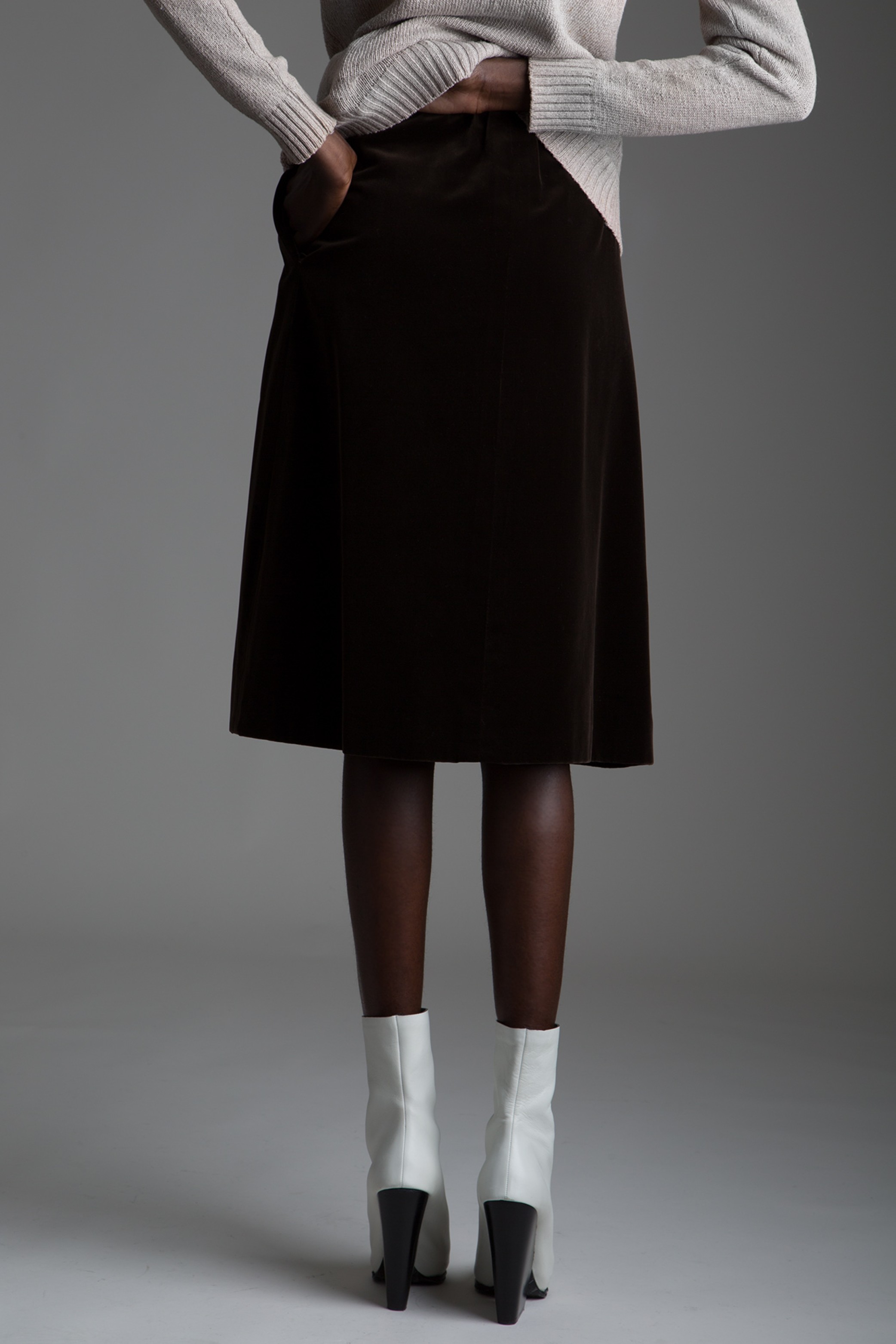 Vintage Yves Saint Laurent Velvet Skirt